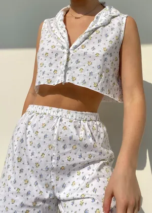 90's Floral Comfy Shorts   Top Set (S/M)