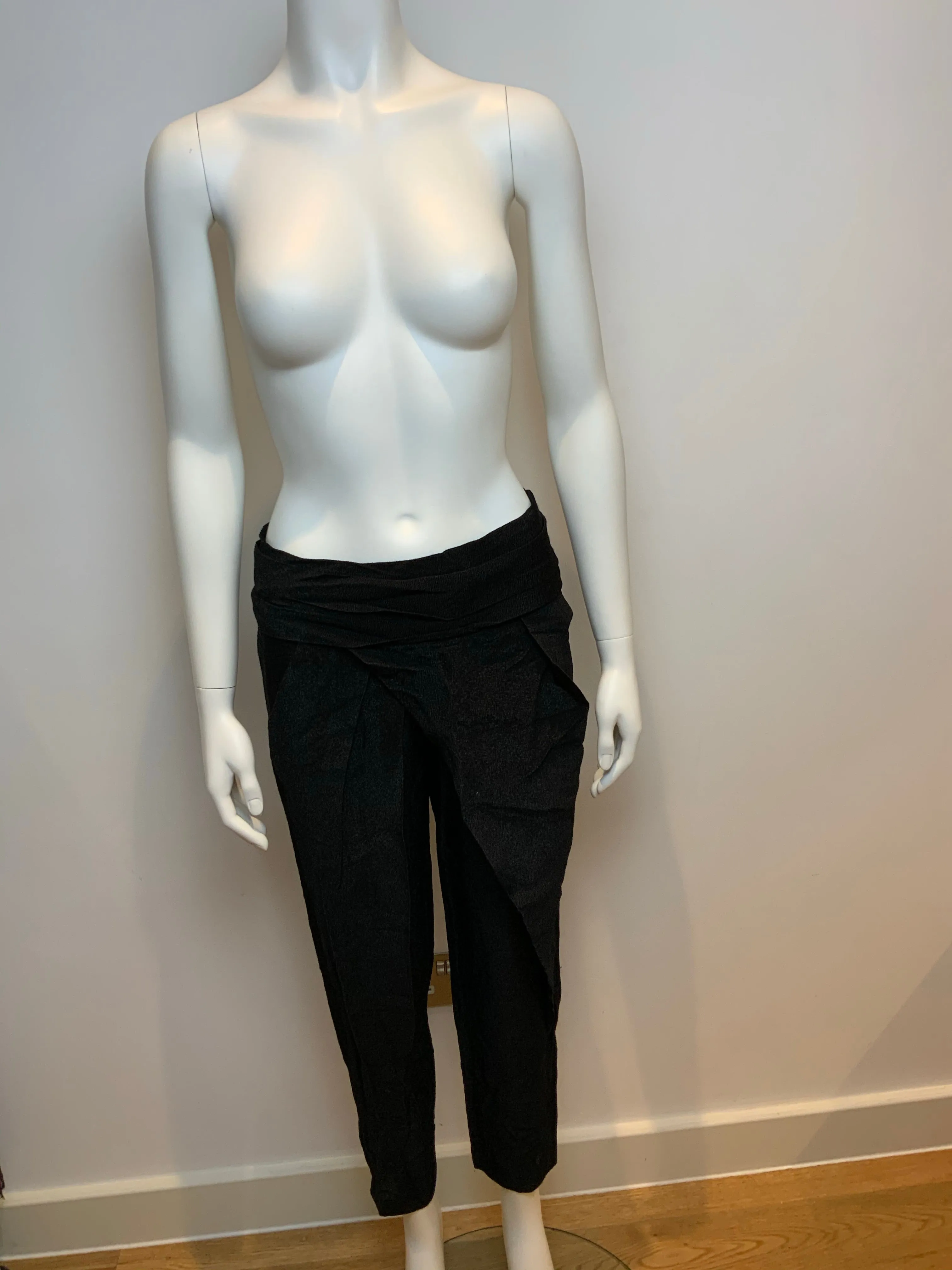 Alexander Wang Black Pleated Harem Trousers Pants SIZE US 2 UK 6 XS Ladies