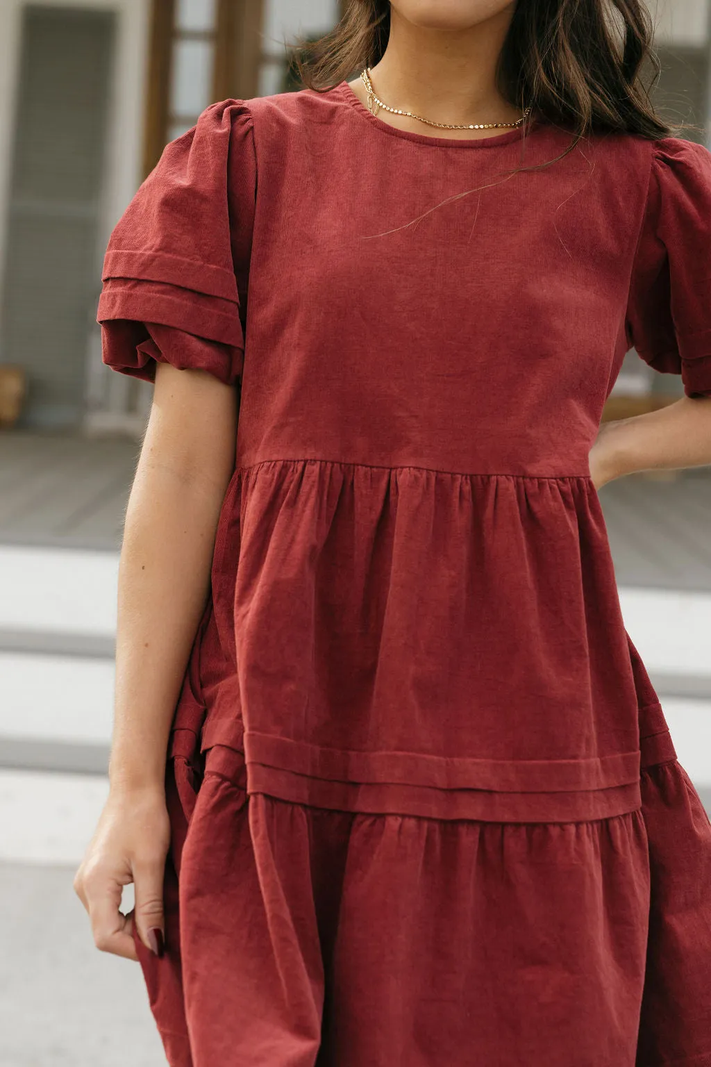 Ames Dress-Burgundy