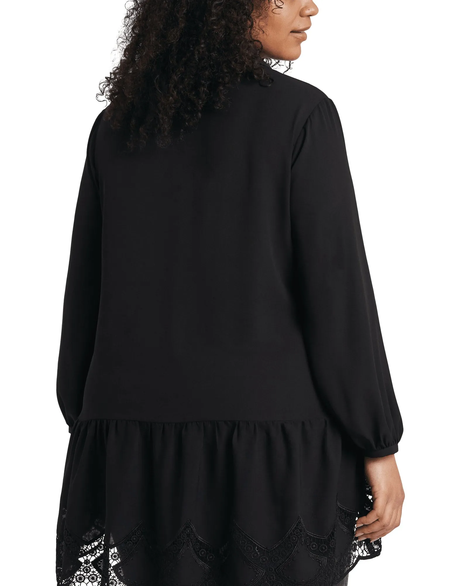Audrey Button Front Tunic | RICH BLACK