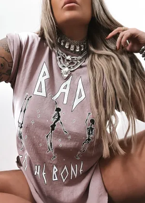 BAD TO THE BONE SIDE SLIT TEE