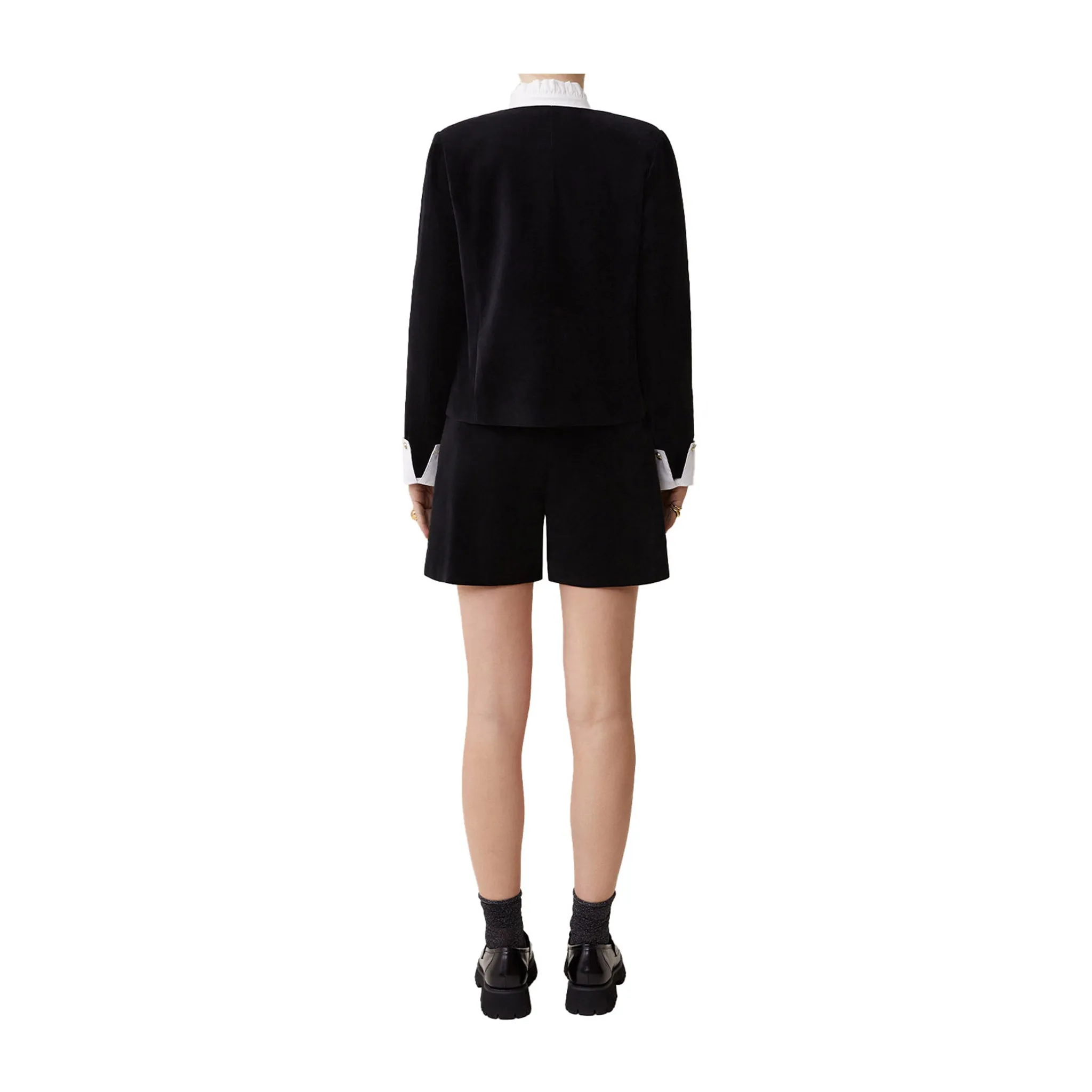 Bermuda Donna in velluto Nero
