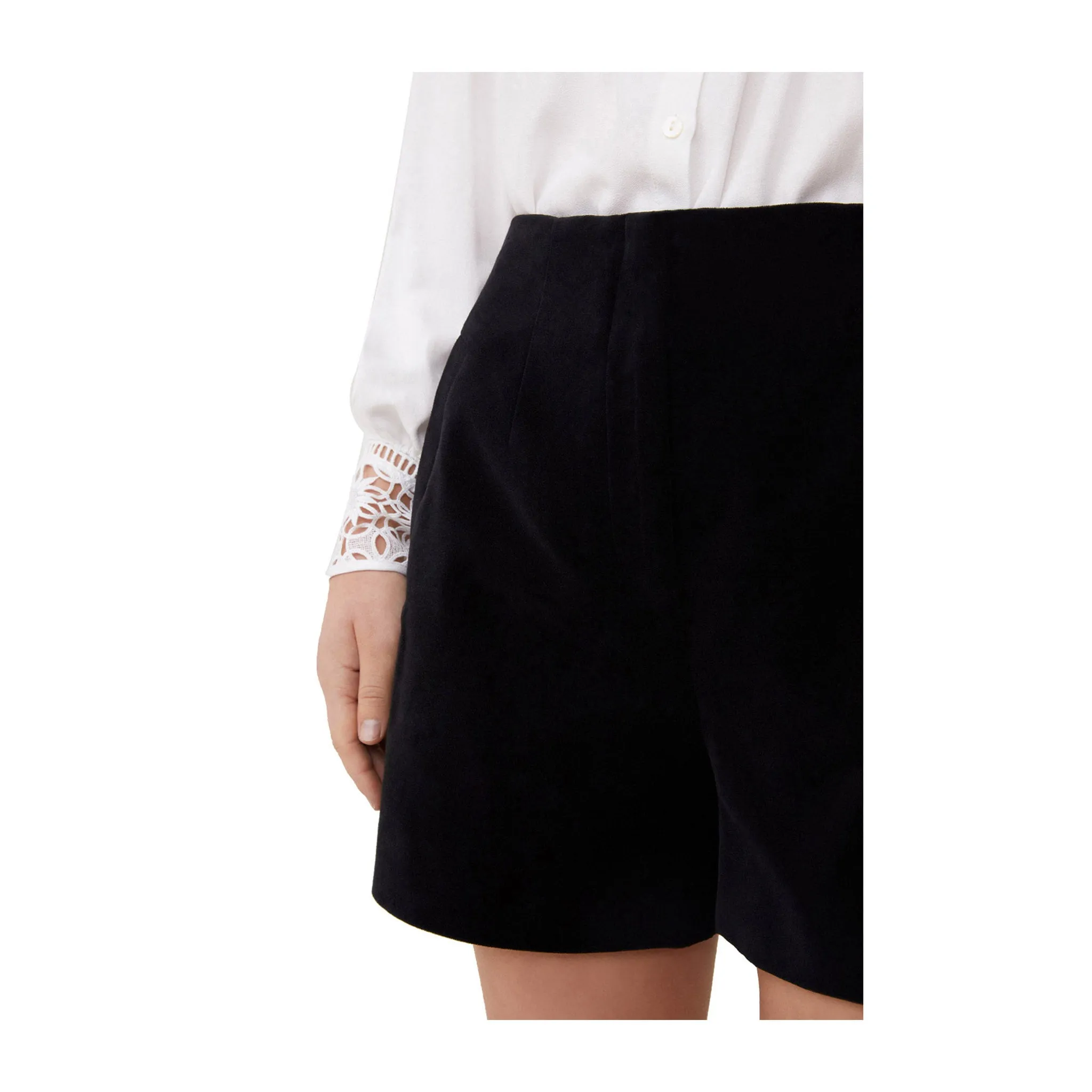 Bermuda Donna in velluto Nero