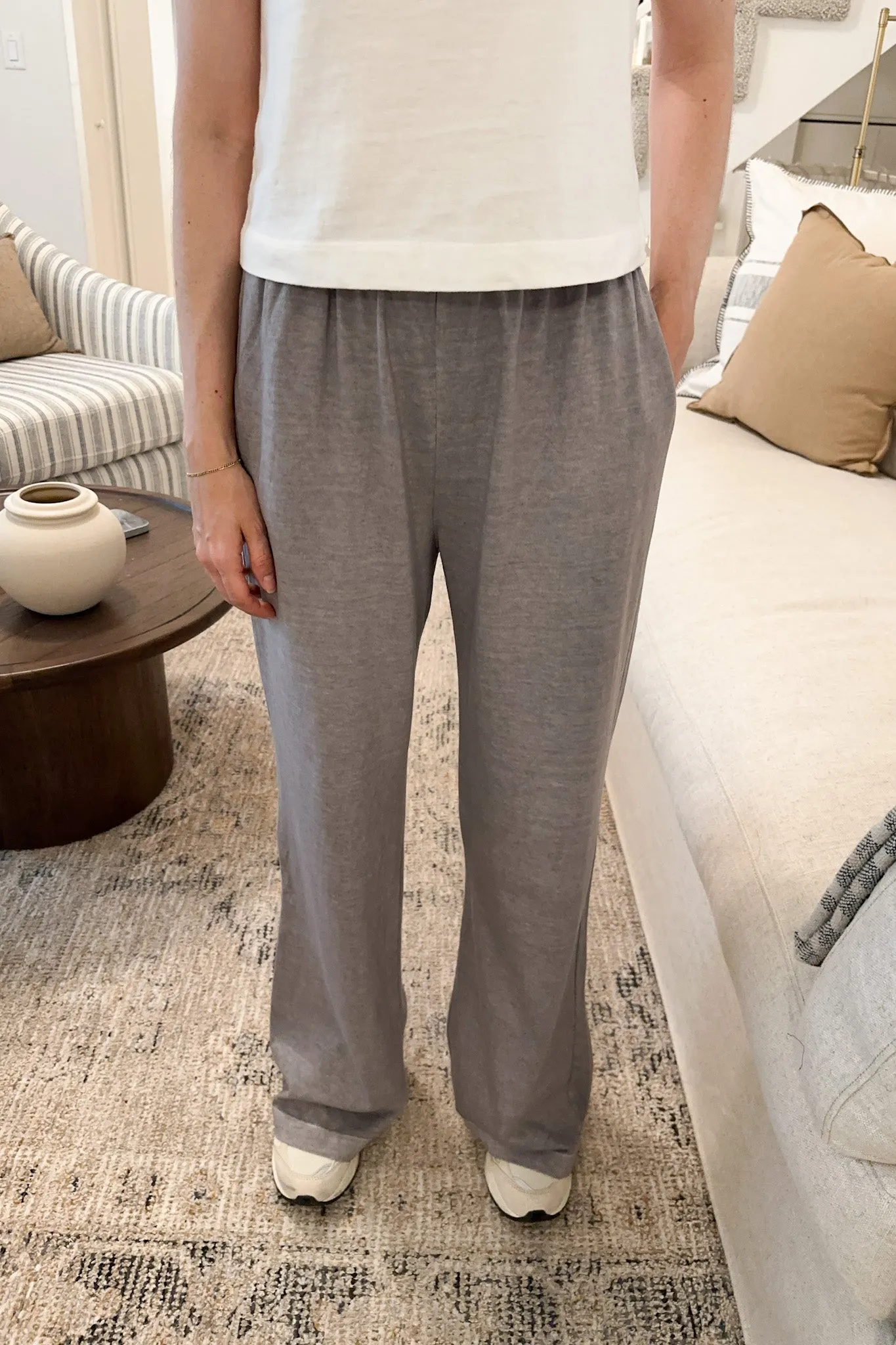 Cannon Organic Cotton Relaxed Flare Pants in Haze