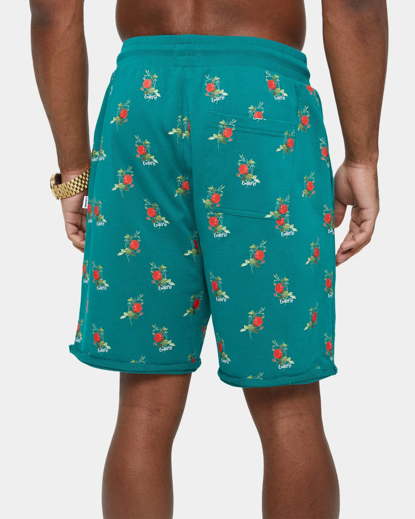 Carre Ament Repeat Rugueux Shorts Deep Teal