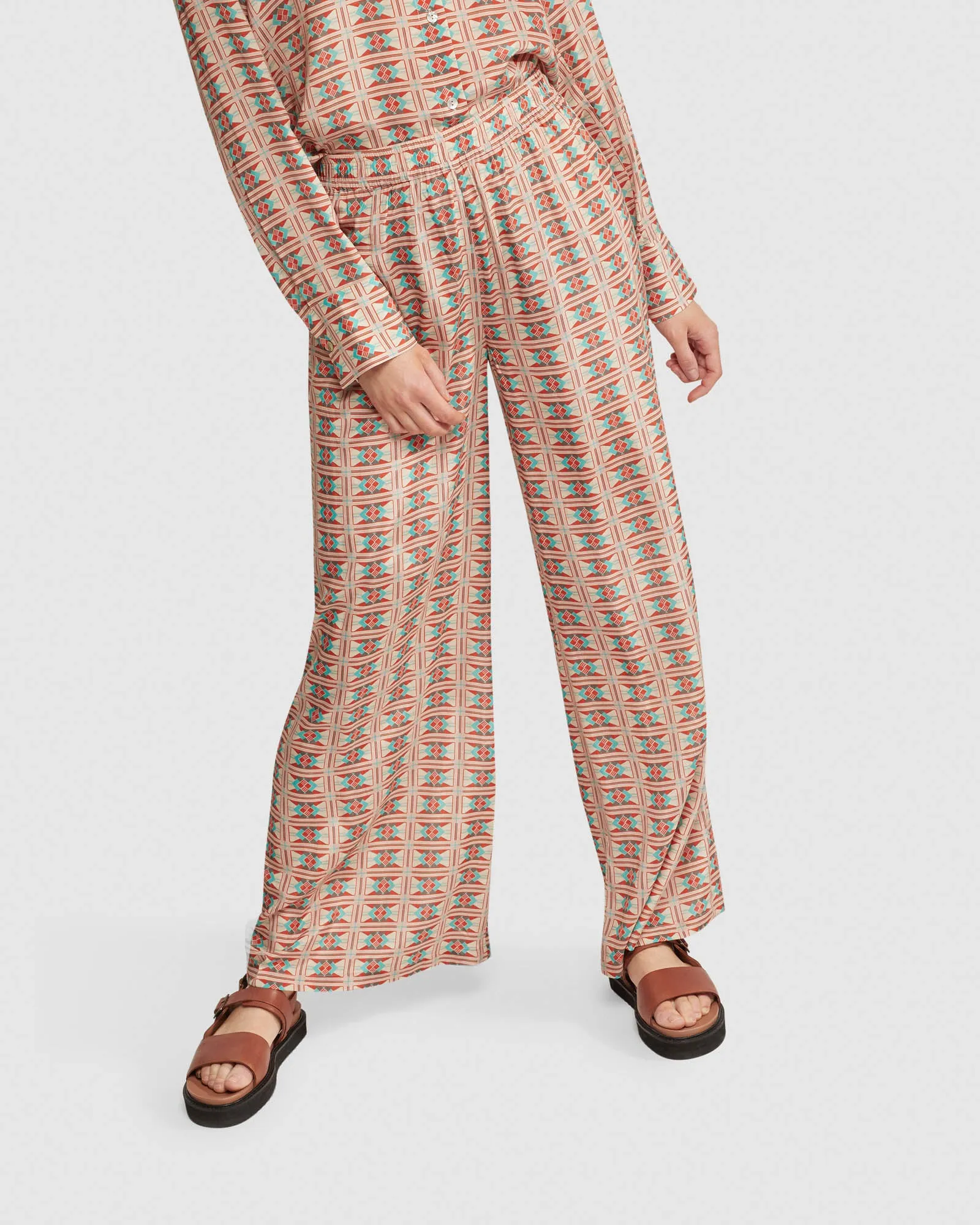 Chantel Geo Printed Wide Leg Pants