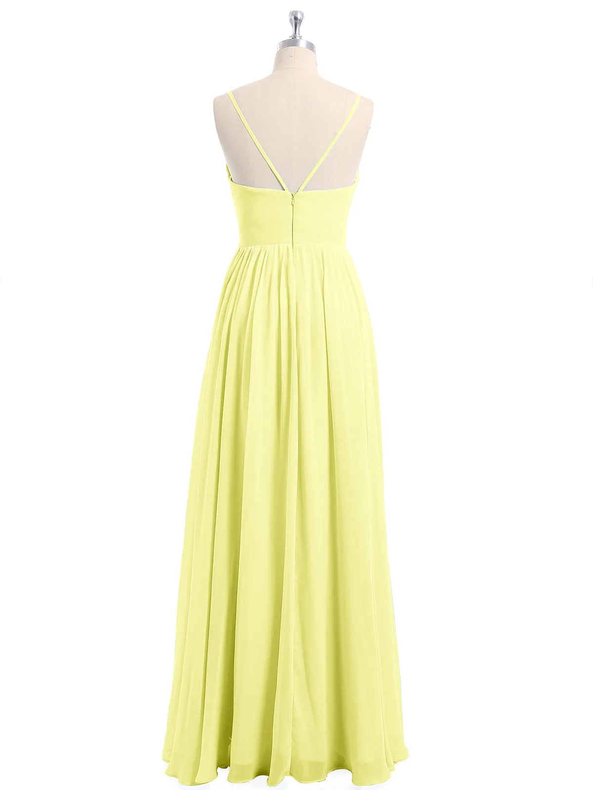 Chiffon Bridesmaid Dresses with Spaghetti Straps-Daffodil Plus Size