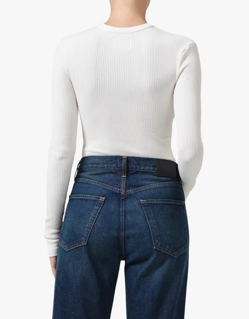 Citizens of Humanity Cropped Faena Crewneck T-Shirt in Pashmina