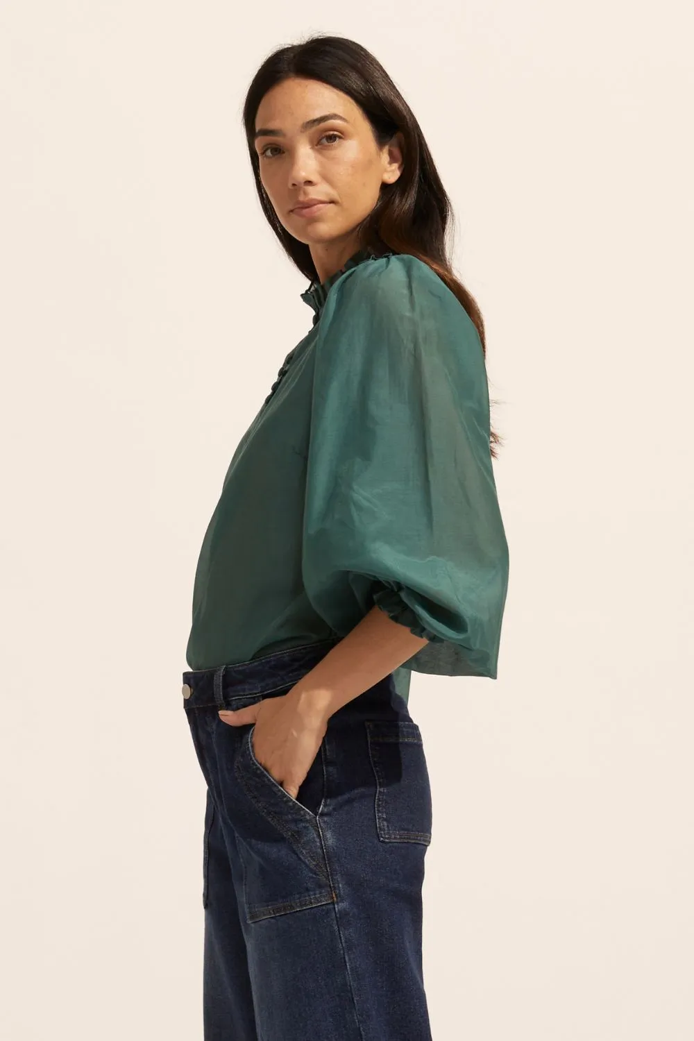 context top - green