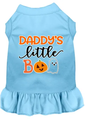 Daddy's Little Boo Screen Print Dog Dress Baby Blue Xxxl