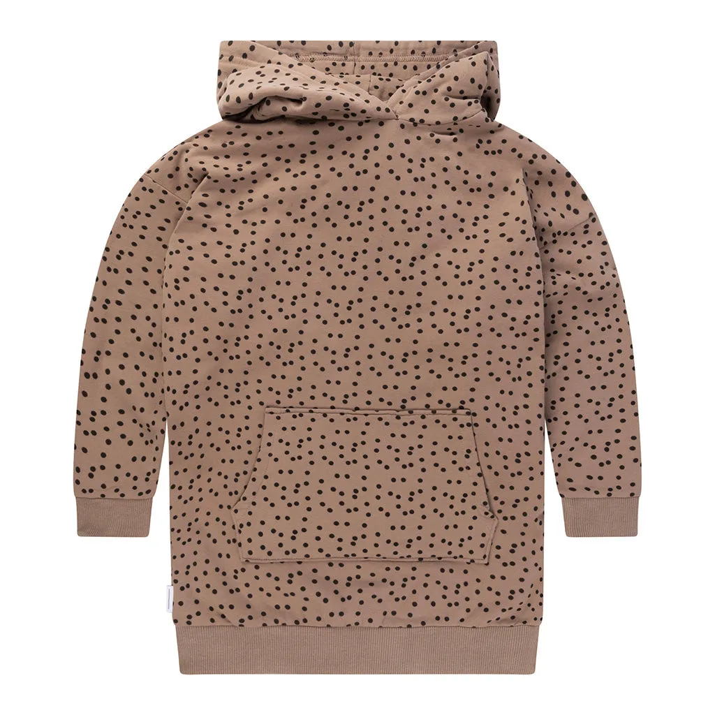 Dress Hoodie Greige Dot