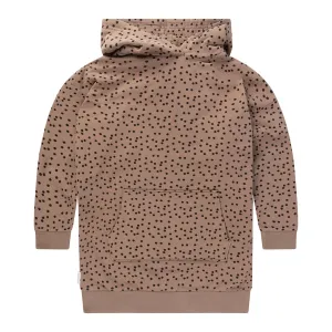 Dress Hoodie Greige Dot