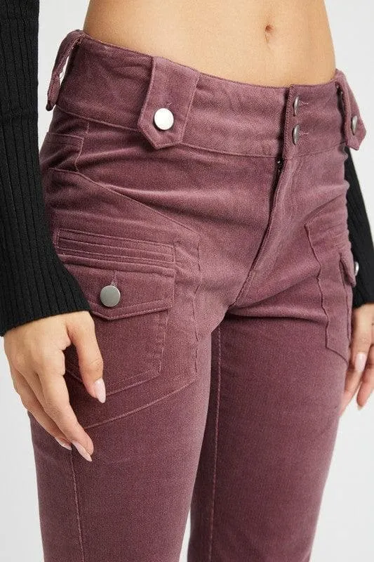 EMORY PARK Helena Low Rise Pants with Bell Bottom, 2 Colors