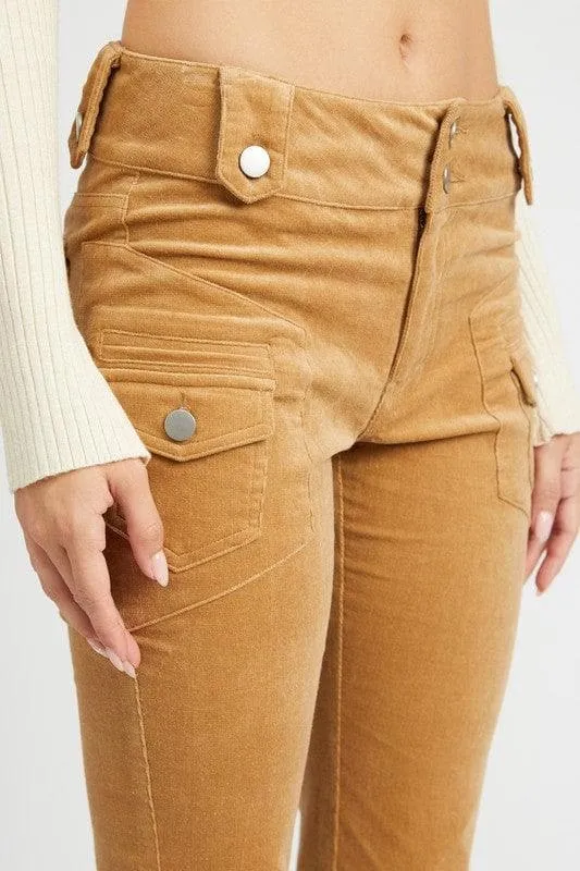 EMORY PARK Helena Low Rise Pants with Bell Bottom, 2 Colors