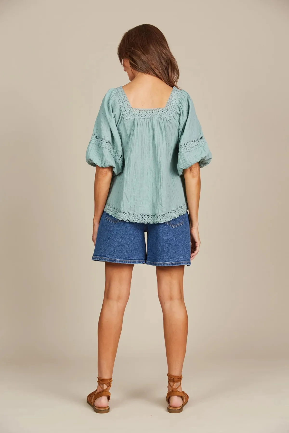 Fleur Top - Seafoam