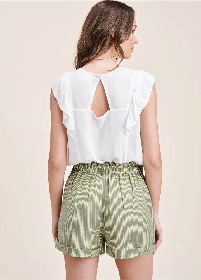 Green Stripe Shorts