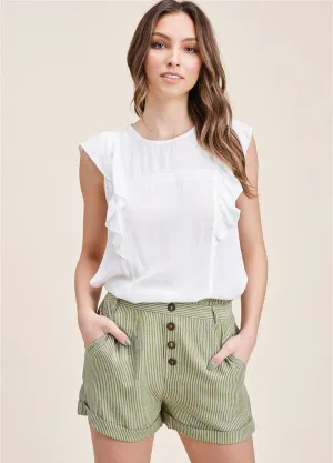 Green Stripe Shorts