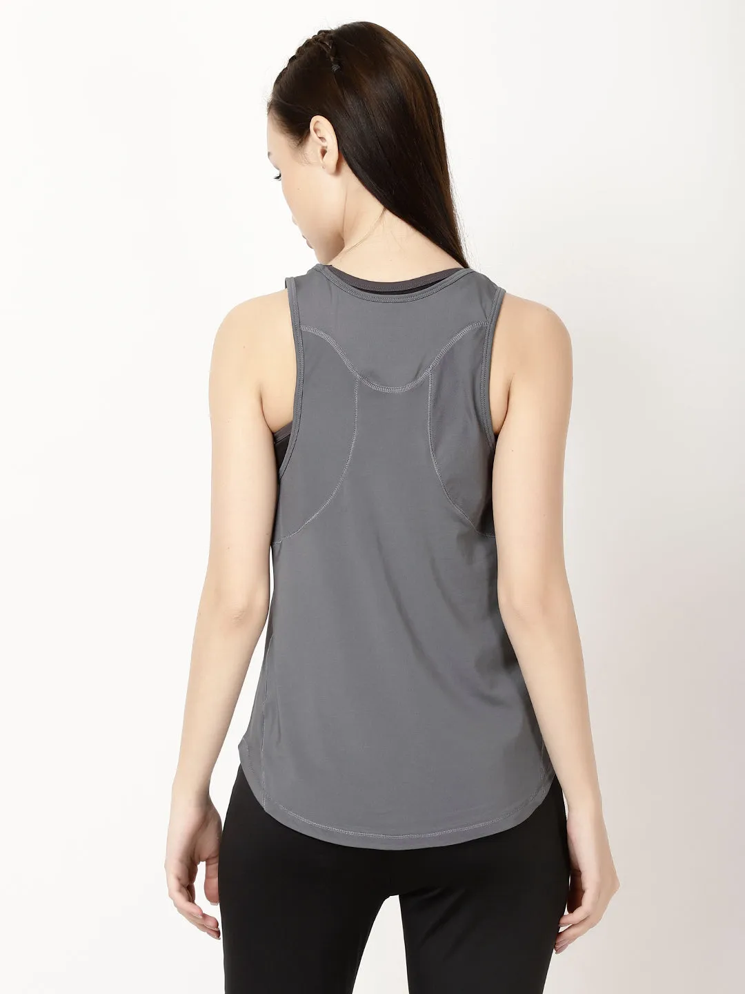 Grey Smart Racerback Tee