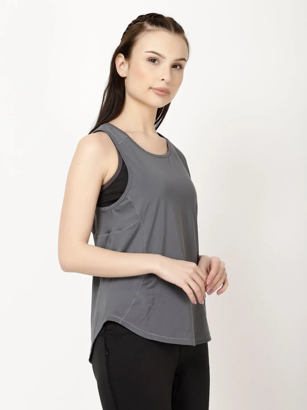 Grey Smart Racerback Tee