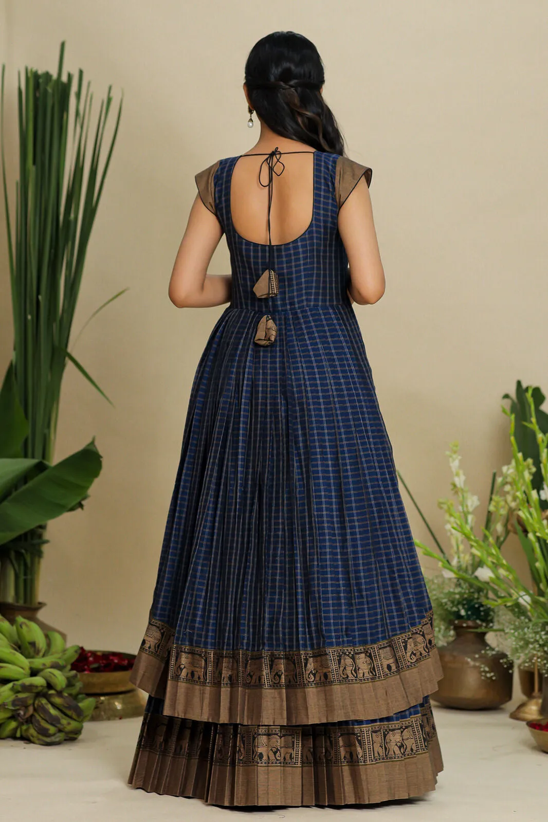 Indo Western Handloom Long Dress