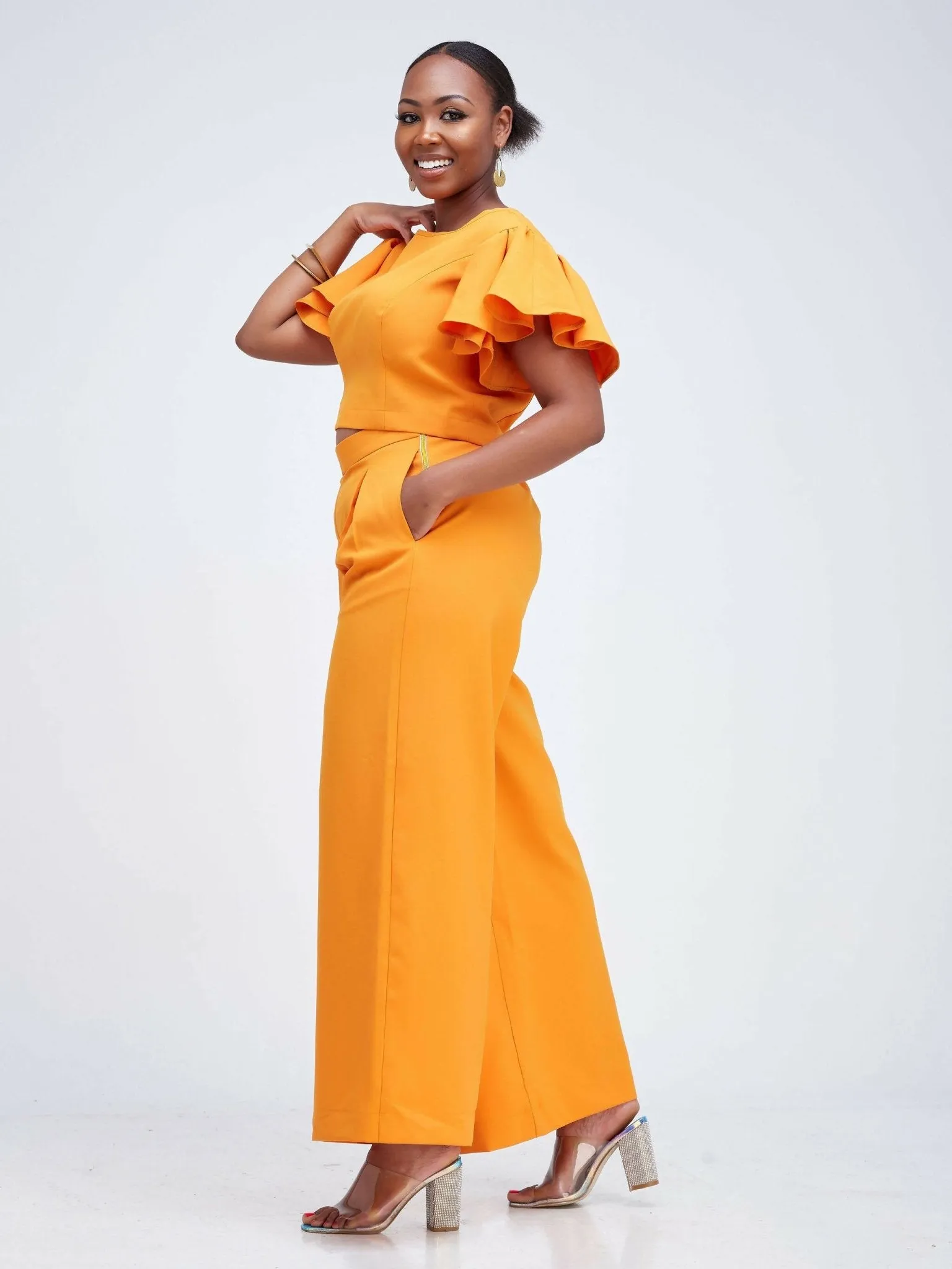 Izulu Latika Pants Set - Mustard