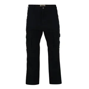 KAM EXTRA TALL RELAXED FIT CARGO/COMBAT PANTS IN BLACK (118)