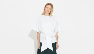 Katya | White - Belted Top