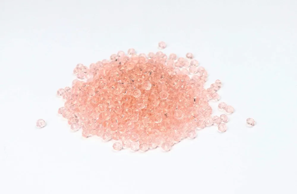 Light Pink Faceted Glass Beads
