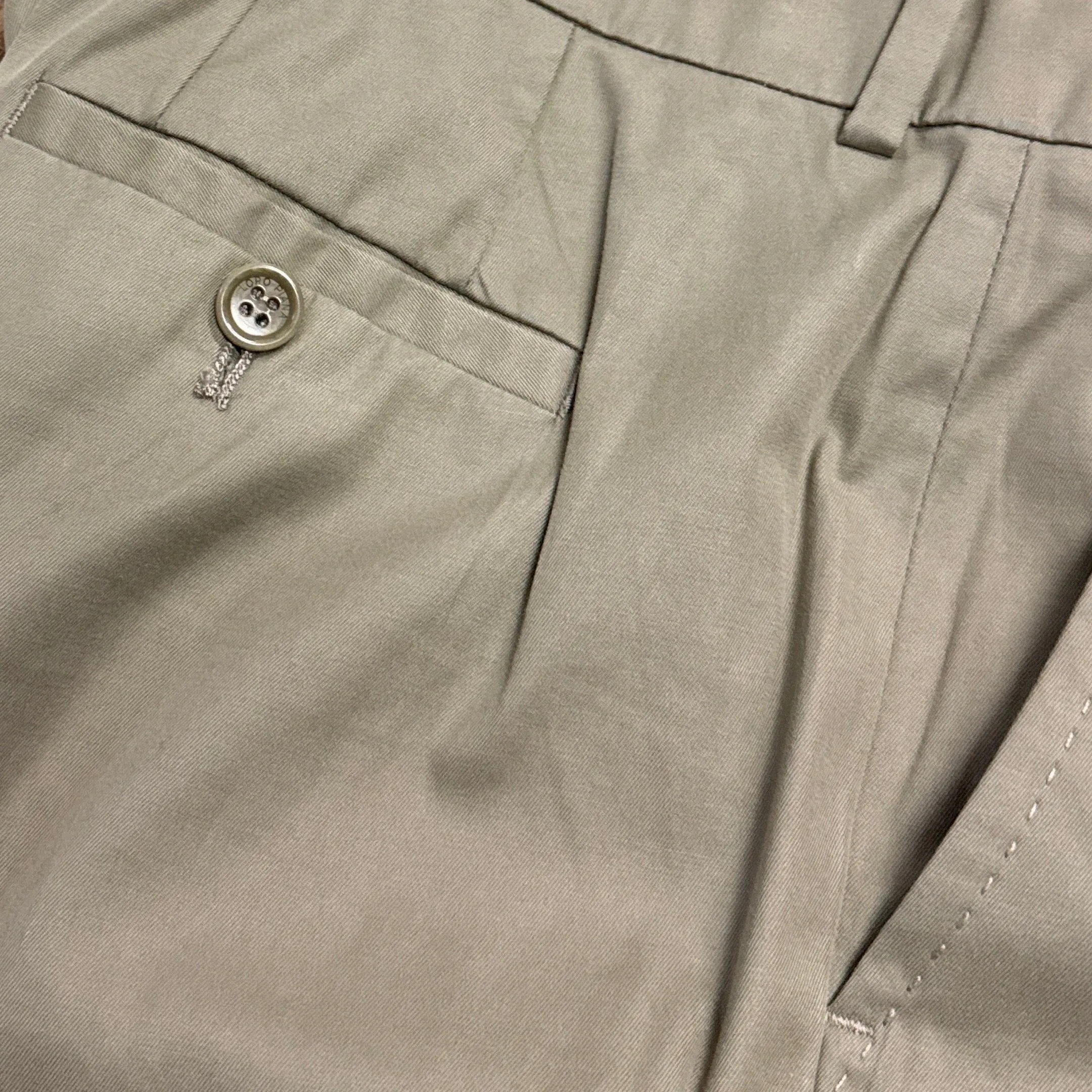 Loro Piana Women's Khaki Cotton Trousers