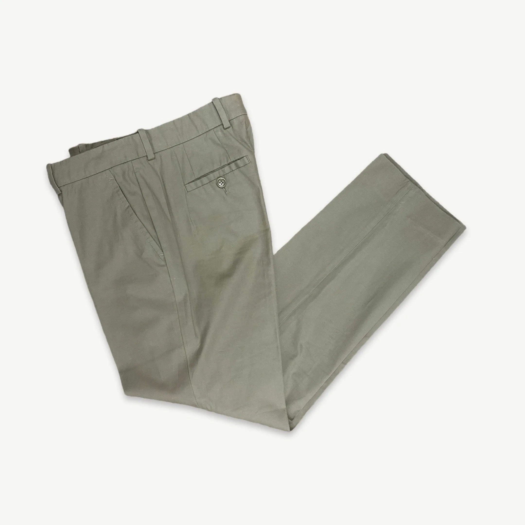 Loro Piana Women's Khaki Cotton Trousers