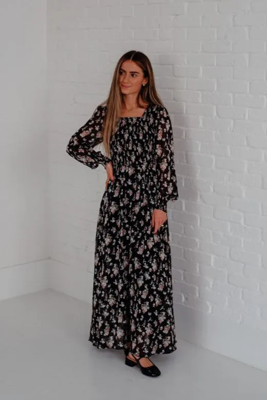 Maylee Dress-Black Multi