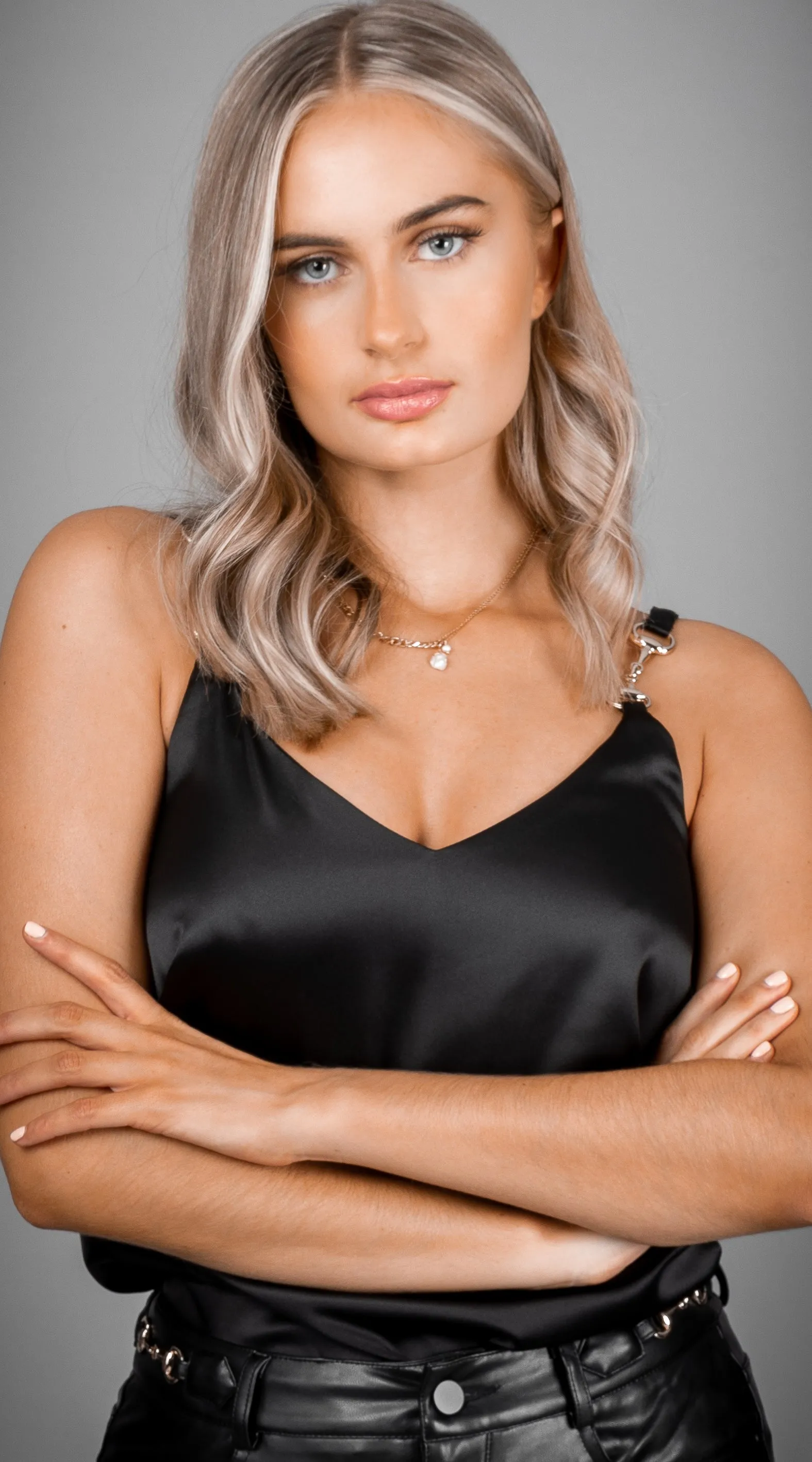 OUTLET Anais Satin Camisole - Black