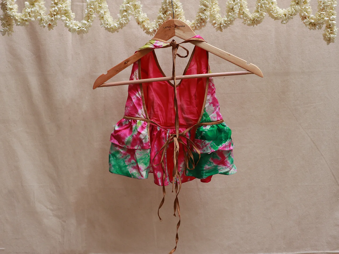 Pink, soft silk, Batik Bikini