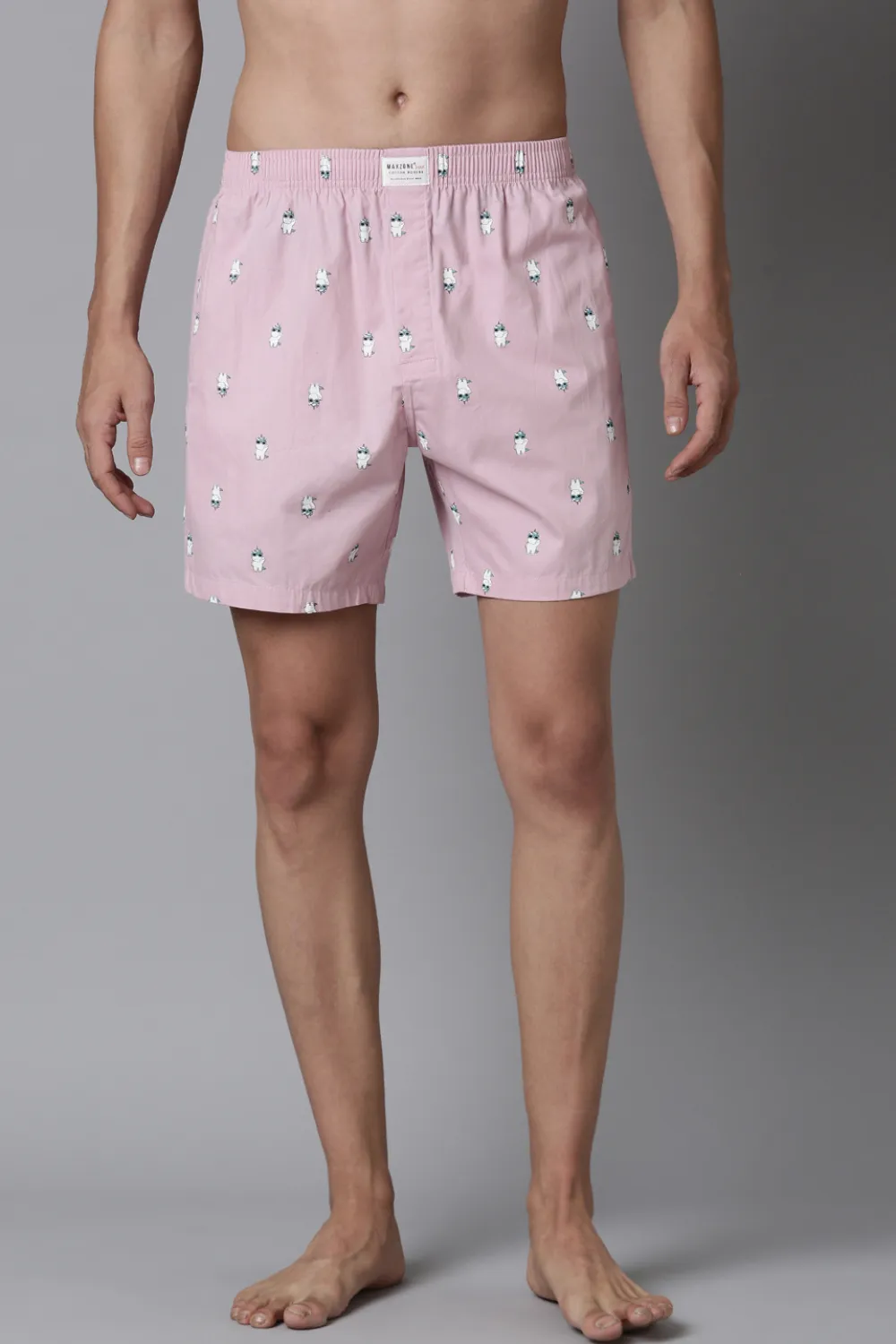 Potters-Clay, Rich-Lilac & White Printed 365 Boxers Triplet Combo