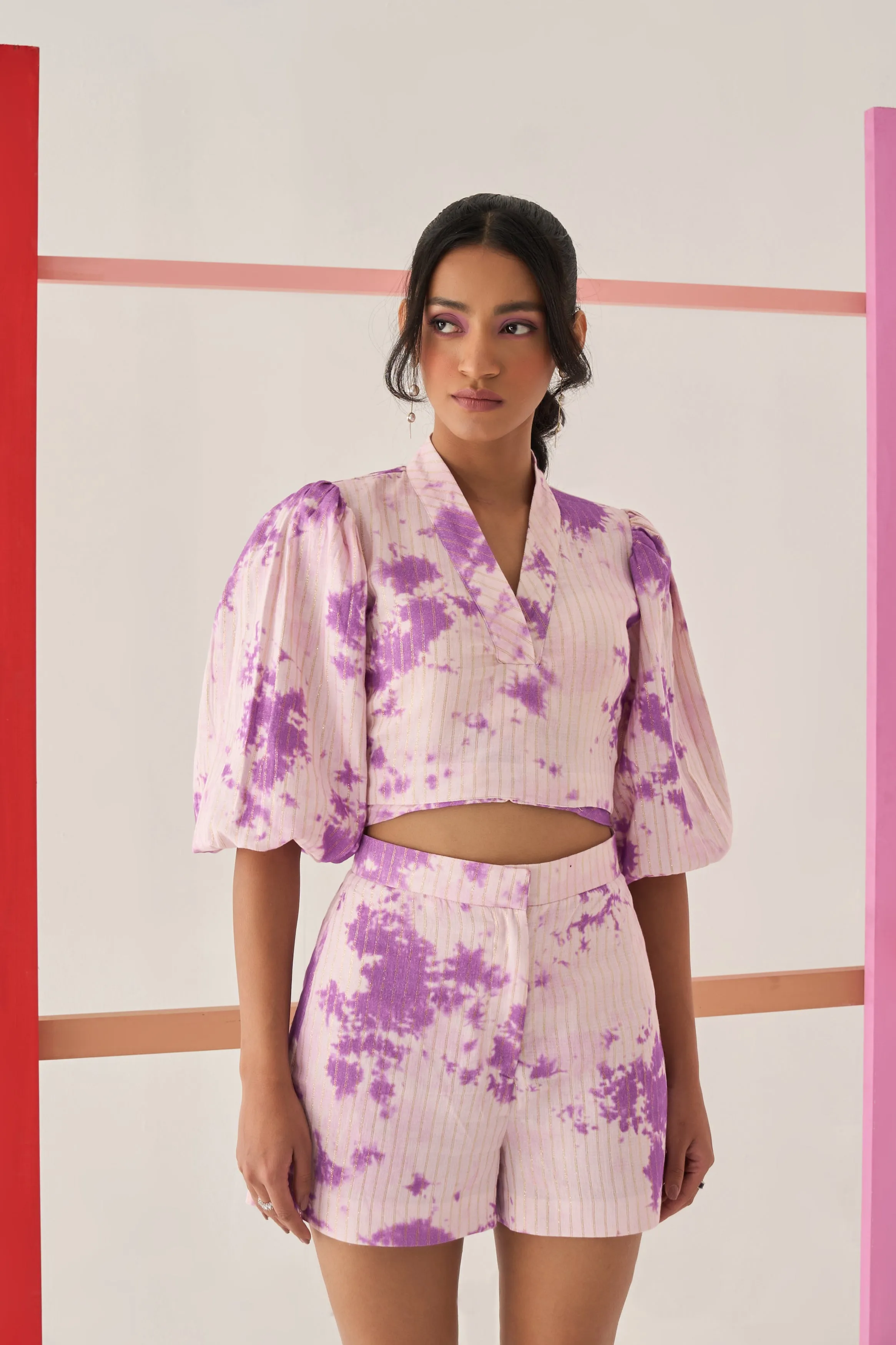 Purple Tie Dye Shorts