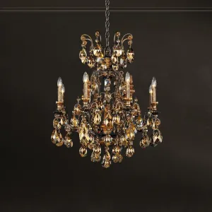 Renaissance 8 Light French Gold Chandelier with Heritage Crystal