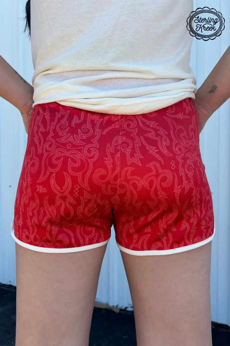 Retro Red Athletic Shorts