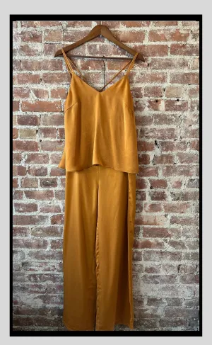 Satin Caramel Pants