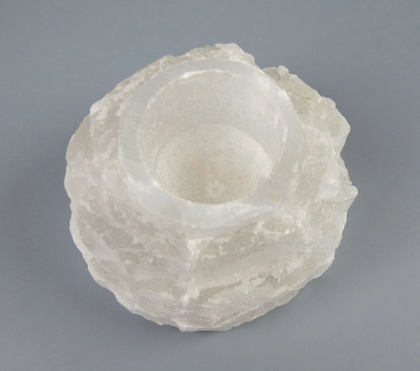 Selenite Candle Stand, Tower