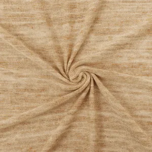 Tan Beige-Ivory Slub Stretch Rayon Spandex Jersey Knit Fabric
