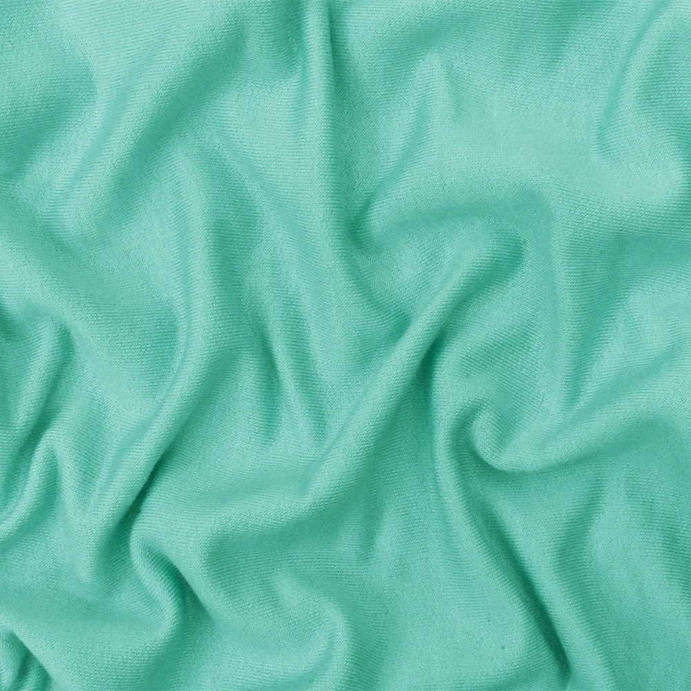 Teal Solid Stretch Bamboo Spandex Baby French Terry Knit Fabric