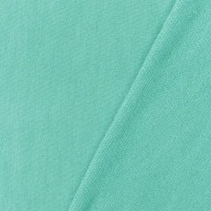 Teal Solid Stretch Bamboo Spandex Baby French Terry Knit Fabric