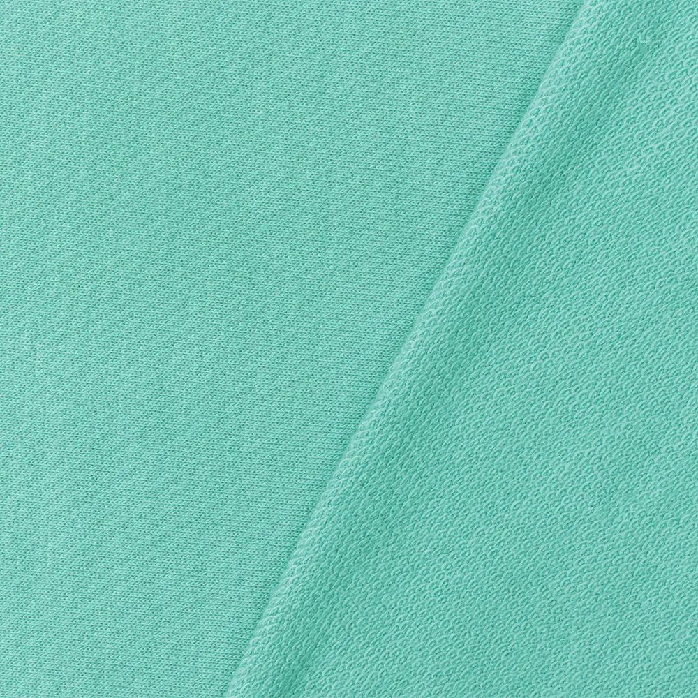 Teal Solid Stretch Bamboo Spandex Baby French Terry Knit Fabric